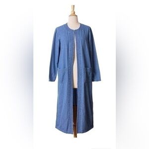 Vintage Newport News Jeanology Collection Denim Duster w/ Pockets 8